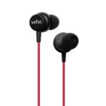 Veho Z-3 In-Ear Stereo Headphones with Built-in Microphone and Remote Control â€“ Red (VEP-105-Z3-R)