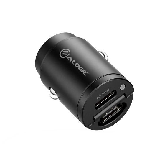 1R0orYphLkeMCzzZc5uZGg.c-r ALOGIC Rapid Power 30W Mini Car Charger 2xUSB-C - Image 1