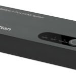 Manhattan 4K@60Hz 2-Port HDMI Splitter Splits One HDMI Input to Two HDMI Outputs (1x2), 18G, Micro-USB input for power, EDID Switch for Downscaling to 1080p, Black, 3 year warranty