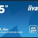 iiyama LH5554UHS-B1AG Signage Display Digital signage flat panel 138.7 cm (54.6") LCD Wi-Fi 500 cd/mÂ² 4K Ultra HD Black Built-in processor Android 11 24/7