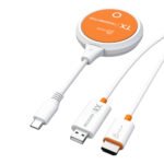 j5create JVAW62 ScreenCast USB-CÂ® Wireless Display HDMIâ„¢ Extender, White and Orange