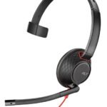 POLY Blackwire 5210 Headset Wired Head-band Calls/Music USB Type-C Black, Red