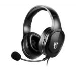 MSI IMMERSE GH20 Gaming Headset '3.5mm inline with audio splitter accessory, Black, 40mm Drivers, Unidirectional Mic, PC & Cross-Platform Compatibility'