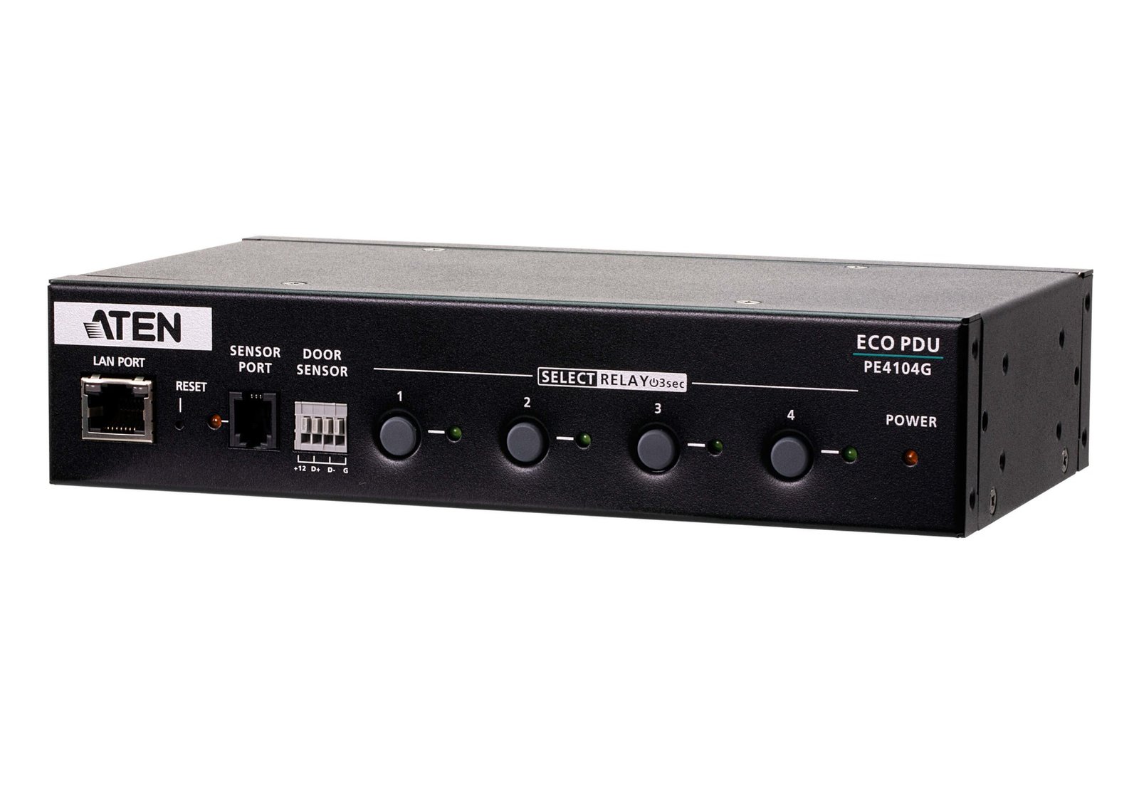 4t1a4RnCqUKY9hYSrybtKw.c-r ATEN PE4104G power distribution unit (PDU) 4 AC outlet(s) 1U Black - Image 1