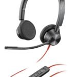 POLY Blackwire 3325 Stereo USB-C Headset +3.5mm Plug +USB-C/A Adapter