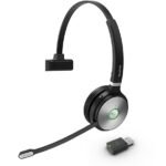 Yealink WH62 Portable Headset Wireless Head-band Calls/Music Black, Grey