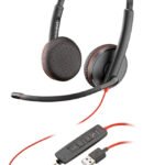 POLY Blackwire C3225 Headset Wired Head-band Office/Call center USB Type-A Black