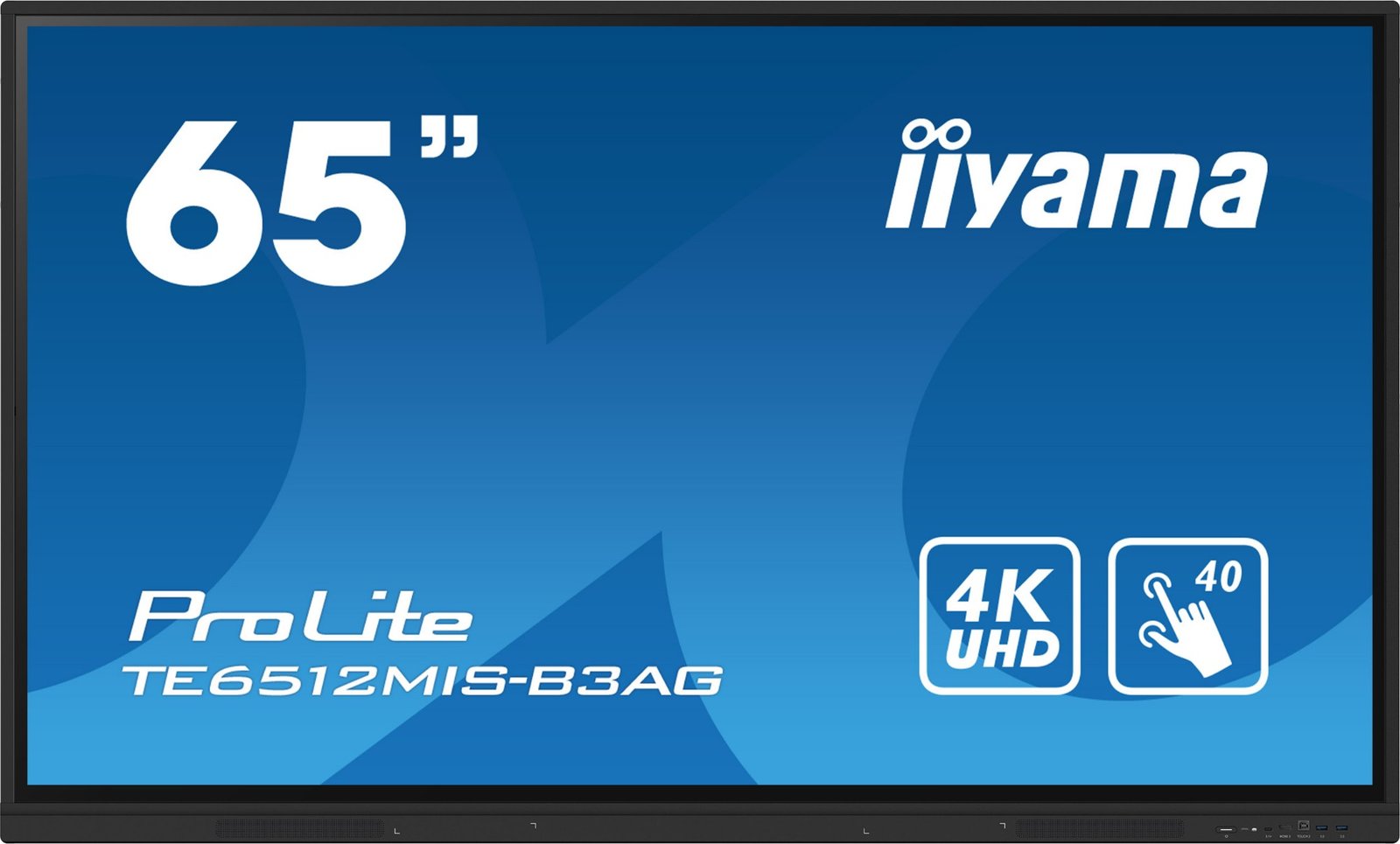 EtEGp3bsakqP0zU7-iO_bA.c-r iiyama TE6512MIS-B3AG Signage Display Kiosk design 165.1 cm (65") LCD Wi-Fi 400 cd/m² 4K Ultra HD Black Touchscreen Built-in processor Android 11 24/7 - Image 1