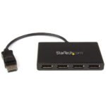 StarTech.com 4-Port Multi Monitor Adapter - DisplayPort 1.2 MST Hub - 4x 1080p - DisplayPort Video Splitter for Extended Desktop Mode on Windows PCs Only - DP to Quad DP Monitors