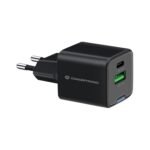 Conceptronic 2-Port 20W GaN USB PD Charger, USB-C x 1, USB-A x 1, QC 3.0, PPS