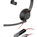 POLY Blackwire 5210 Monaural USB-C Headset +3.5mm Plug +USB-C/A Adapter