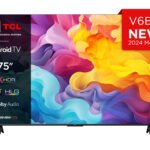 TCL 75V6BK TV 190.5 cm (75") 4K Ultra HD Smart TV Wi-Fi Titanium 330 cd/mÂ²