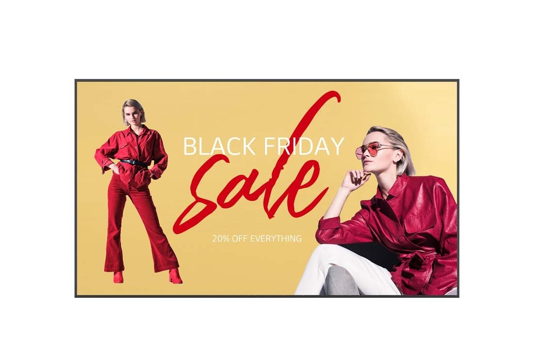 QFmC1JhgnUGVNMi9Oxlj6Q.c-r LG 110UM5K-B Signage Display Digital signage flat panel 2.79 m (110") LCD Wi-Fi 500 cd/m² 4K Ultra HD Black WebOS 16/7 - Image 1