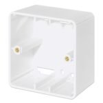 Intellinet Surface Mount Pattress Box for Wall Plates For Faceplate Models 771900 and 771917 from Network Solutions, 80 x 80 x 45 mm, Signal White RAL9003