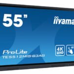iiyama TE5512MIS-B3AG Signage Display Kiosk design 139.7 cm (55") LCD Wi-Fi 400 cd/mÂ² 4K Ultra HD Black Touchscreen Built-in processor Android 11 18/7