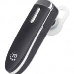 Manhattan Single Ear Bluetooth Headset (Clearance Pricing), Omnidirectional Mic, Integrated Controls, Black, 10 hour usage time, Range 10m, USB-A charging cable included, Bluetooth v4.0, 3 year warranty, Boxed