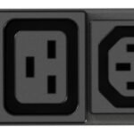 Vertiv Geist rPDU, basic, 1U, input C20 230V 16A, outputs (10)C13 | (2)C19 power distribution unit (PDU) 12 AC outlet(s) Black