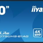 iiyama LH5075UHS-B1AG Signage Display Digital signage flat panel 125.7 cm (49.5") LCD Wi-Fi 500 cd/mÂ² 4K Ultra HD Black Built-in processor Android 11 24/7