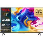 TCL C64 Series 43C645K TV 109.2 cm (43") 4K Ultra HD Smart TV Wi-Fi Titanium