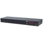 Intellinet 19" Intelligent 8-Port PDU, 19" Rackmountable C13 Intelligent Power Distribution Unit; Monitors Power, Temperature and Humidity