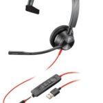 POLY 3315 Headset Wired Head-band Calls/Music USB Type-A Black
