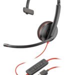 POLY Blackwire C3210 Headset Wired Head-band Calls/Music USB Type-A Black, Red
