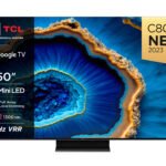 TCL C80 Series 50C805K TV 127 cm (50") 4K Ultra HD Smart TV Wi-Fi Black 1300 cd/mÂ²
