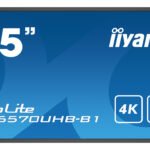 iiyama LH6570UHB-B1 Signage Display Digital signage flat panel 163.8 cm (64.5") VA 700 cd/mÂ² 4K Ultra HD Black Built-in processor Android 9.0 24/7