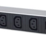 Intellinet 19" 1U Rackmount 8-Output C13 Power Distribution Unit (PDU), With Removable Power Cable and Rear C14 Input