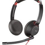 POLY Blackwire 5220 Headset Wired Head-band Calls/Music USB Type-C Black, Red