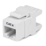 StarTech.com 180Â° Cat 6 Keystone Jack - RJ45 Ethernet Cat6 Wall Jack White - 110 Type